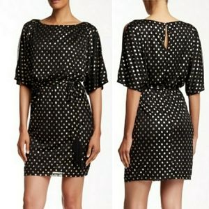 Jessica Simpson Cold Shoulder black Gold  Dress